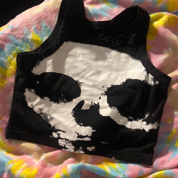 Skull Halter Tank Top - Picture 1 of 2